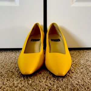Nine West Yellow Heels